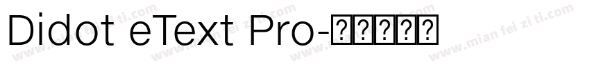 Didot eText Pro字体转换
